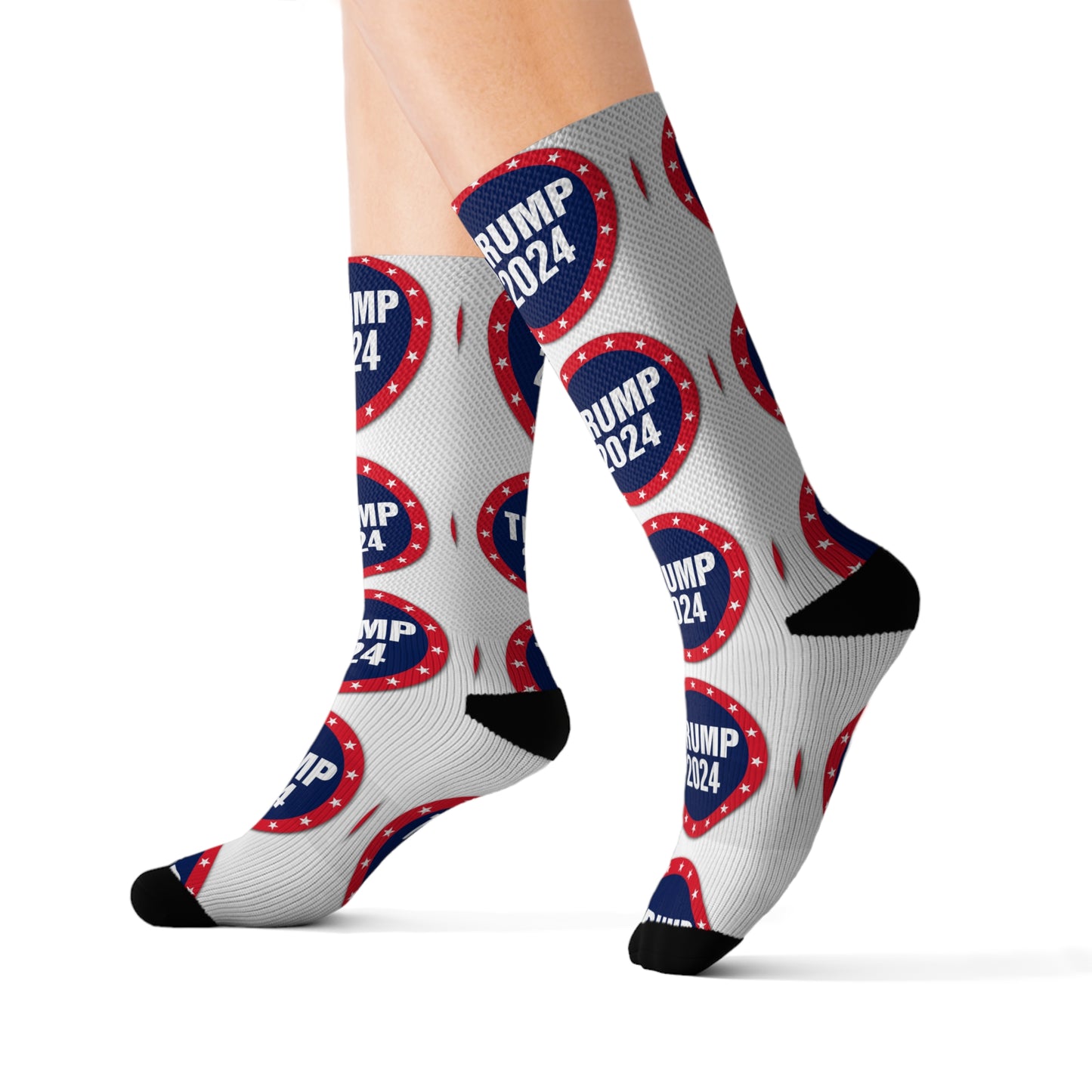 Trump 2024 MAGA Cushioned Sublimation Socks