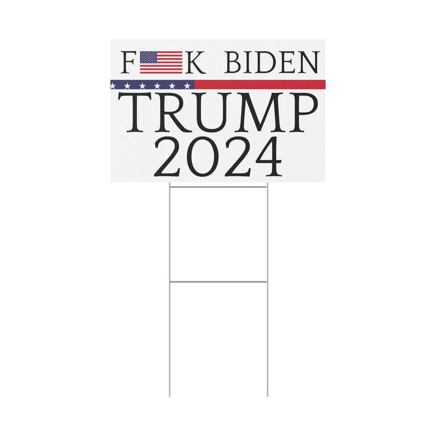 F**K Biden, TRUMP 2024 für den Präsidenten, Kunststoffschild