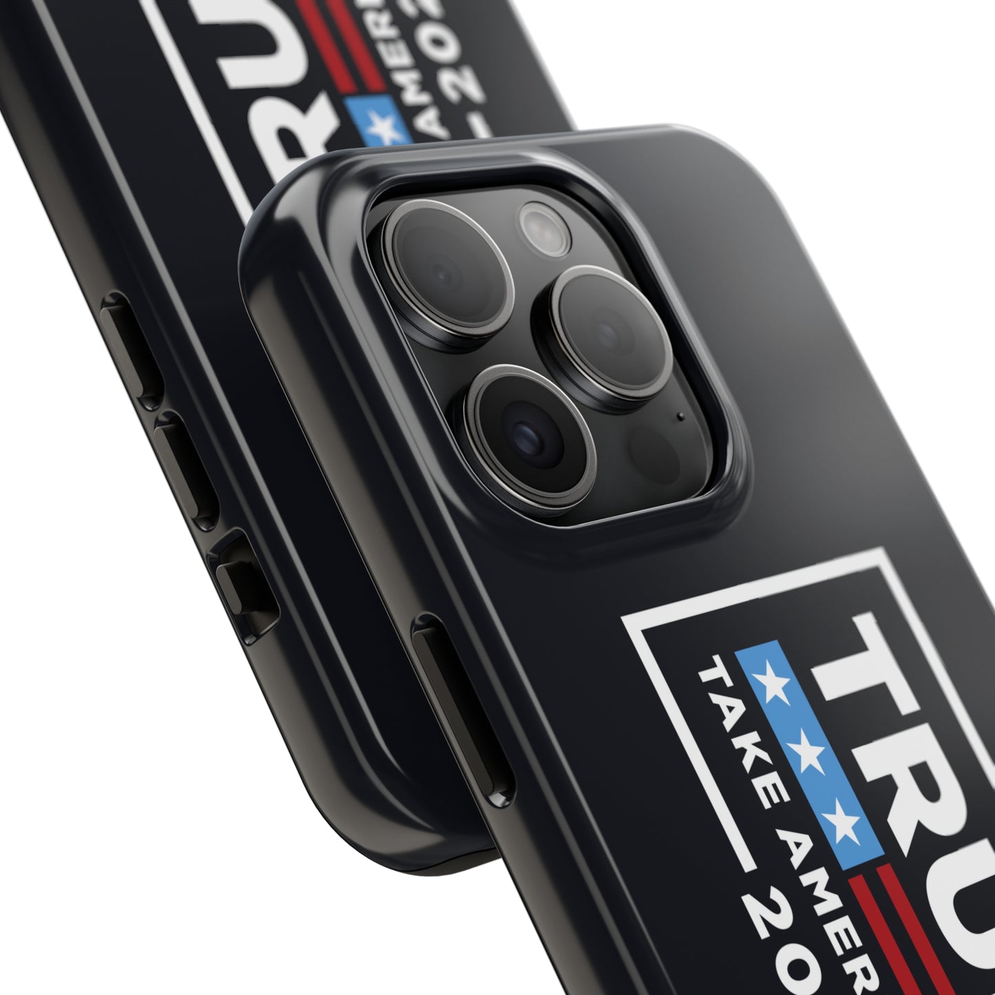 Trump 2024 Take America Back Black Apple iPhone Tough Phone Cases