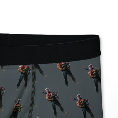 Rambo Trump Gray All over Print Men's Boxer Briefs