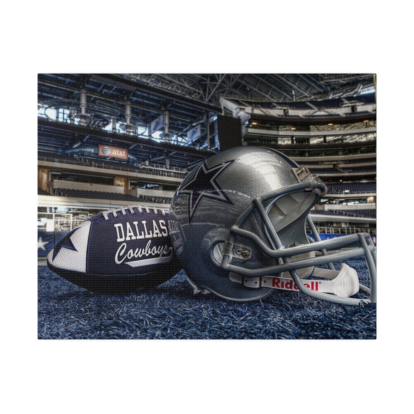 Dallas Cowboys NFL Football Helmet Matte Canvas, Stretched High Definition Print