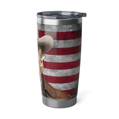 Cowboy Trump American Flag Stainless Vagabond 20oz Tumbler