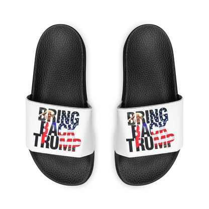 Women's Bring Back Trump 2024 MAGA Comfy PU Slide Sandals