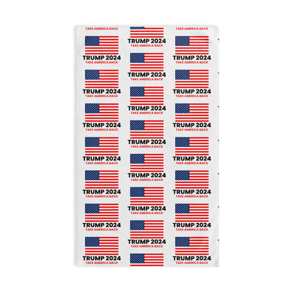 Trump 2024 Take Back American Flag Black Kitchen Bathroom Soft Hand Towel