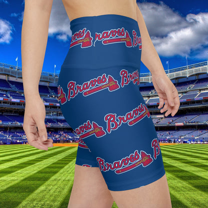 Atlanta Braves MLB Baseball Women's Workout Bike Comfy Shorts