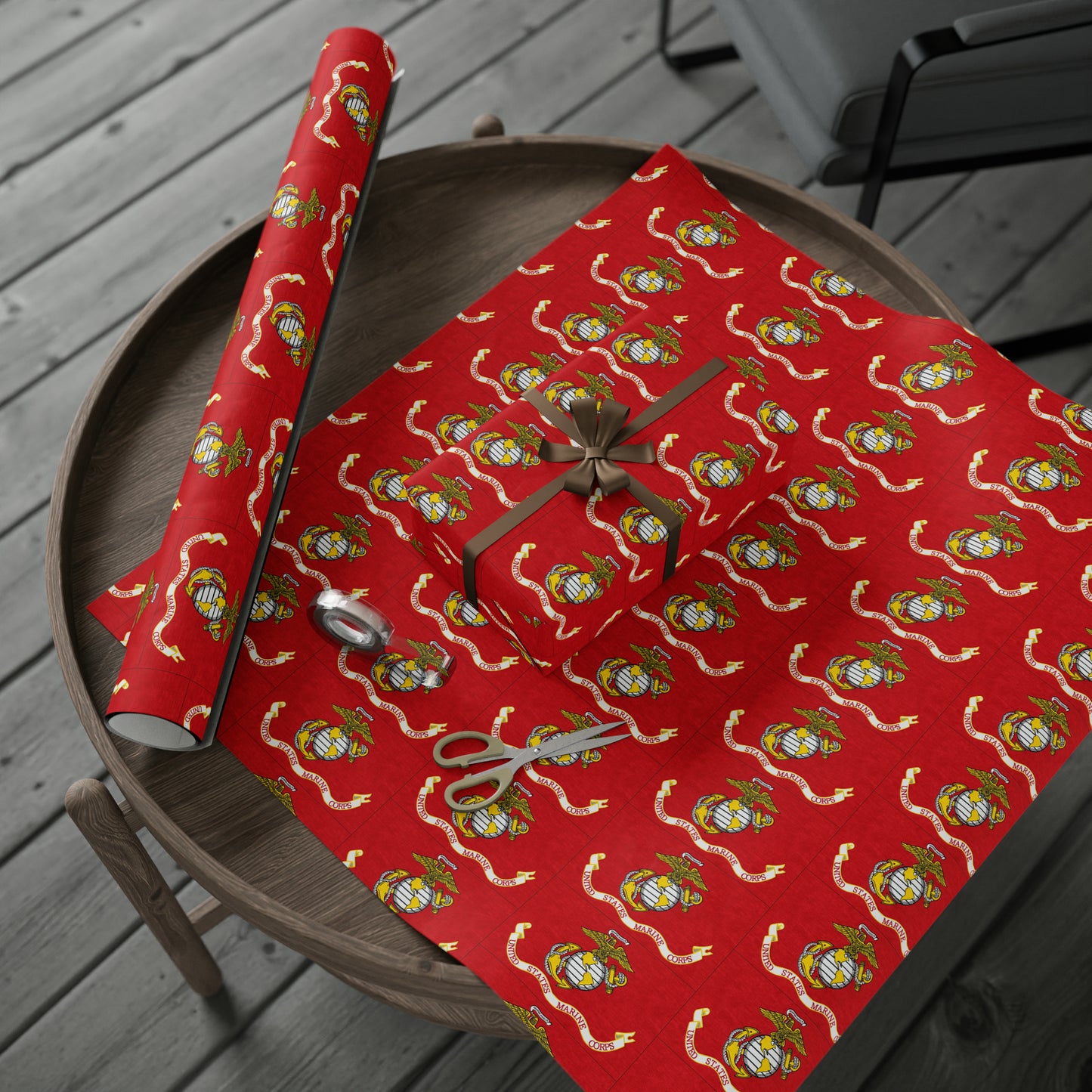 United States Marine Corp Slogan High Definition Birthday Gift Present Holiday Wrapping Paper Graduation America Military