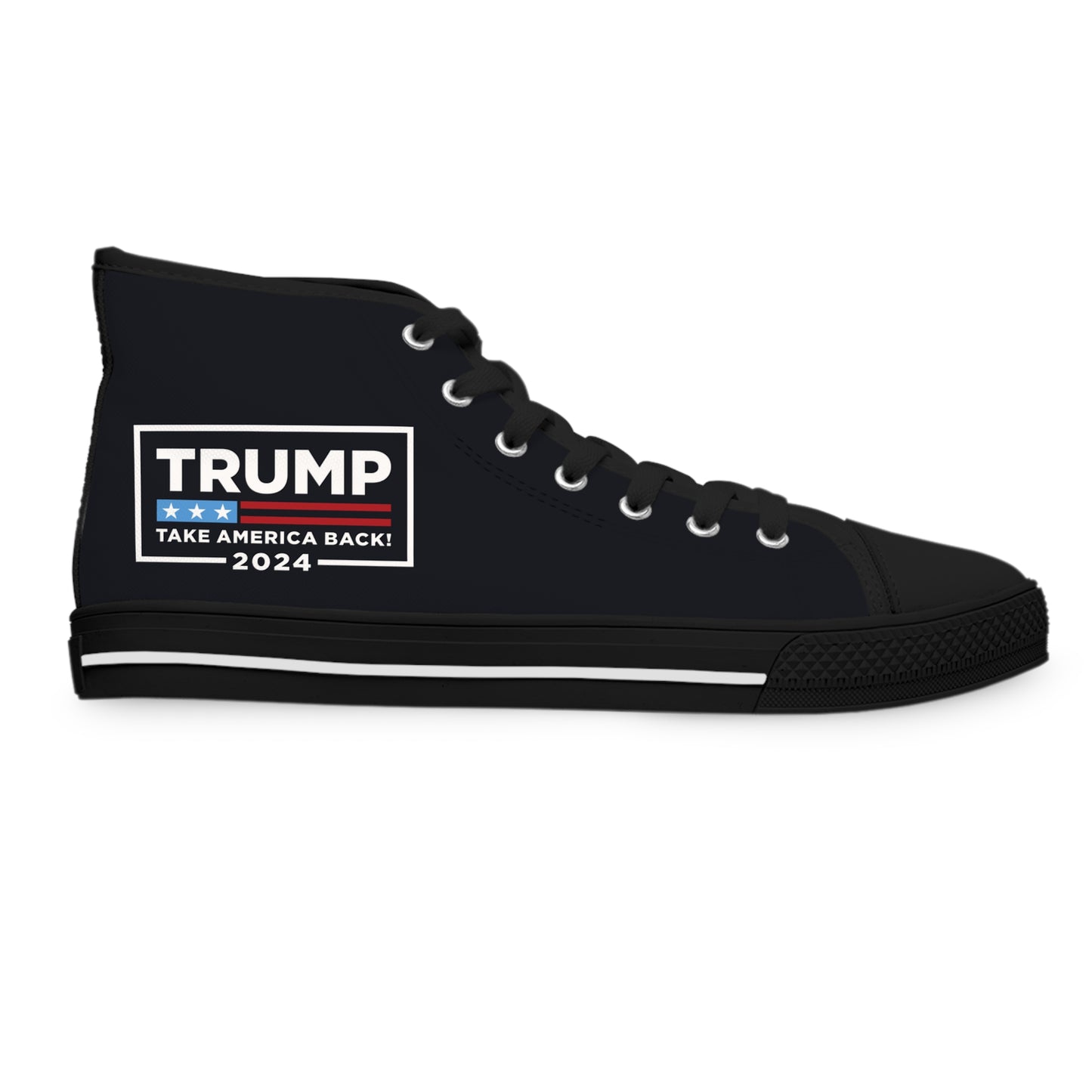 Trump 2024 Take America Back Black Women's High Top Sneakers Shoes