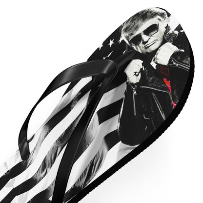 Cool Trump Leather jacket Comfy Summer Beach Unisex Flip Flops