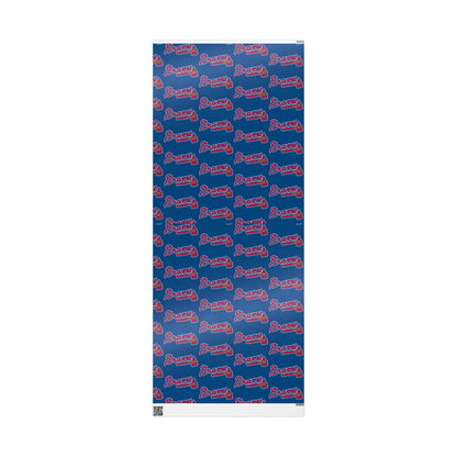 Atlanta Braves Baseball MLB Birthday Gift Wrapping Paper Holiday