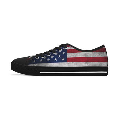 Trump American Flag MAGA Women's Low Top Sneakers Shoes