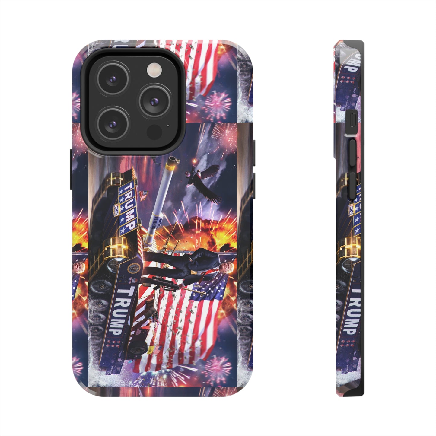 Trump Tank Murica F Yeah Apple iPhone Tough Phone Cases