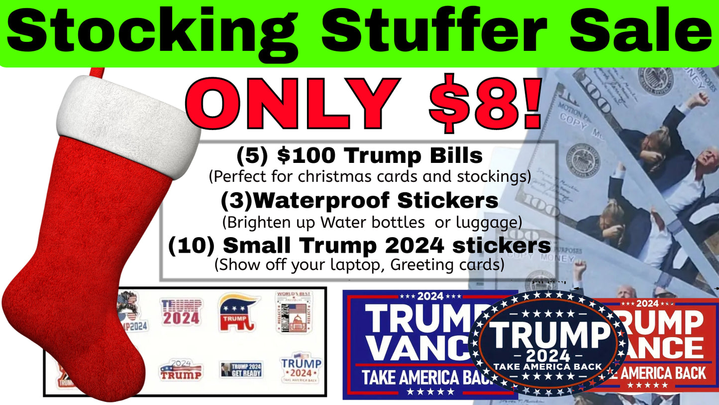 Stocking Stuffer $100 Bills and sticker bundle