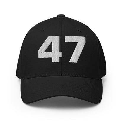 Deluxe Trump 2024 47 American Flag Fitted Structured Twill Cap