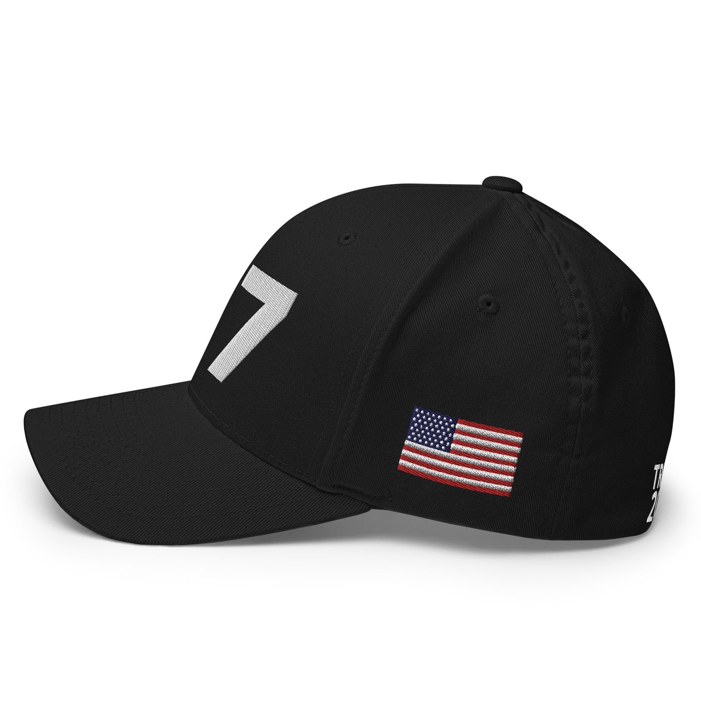 Deluxe Trump 2024 47 American Flag Fitted Structured Twill Cap
