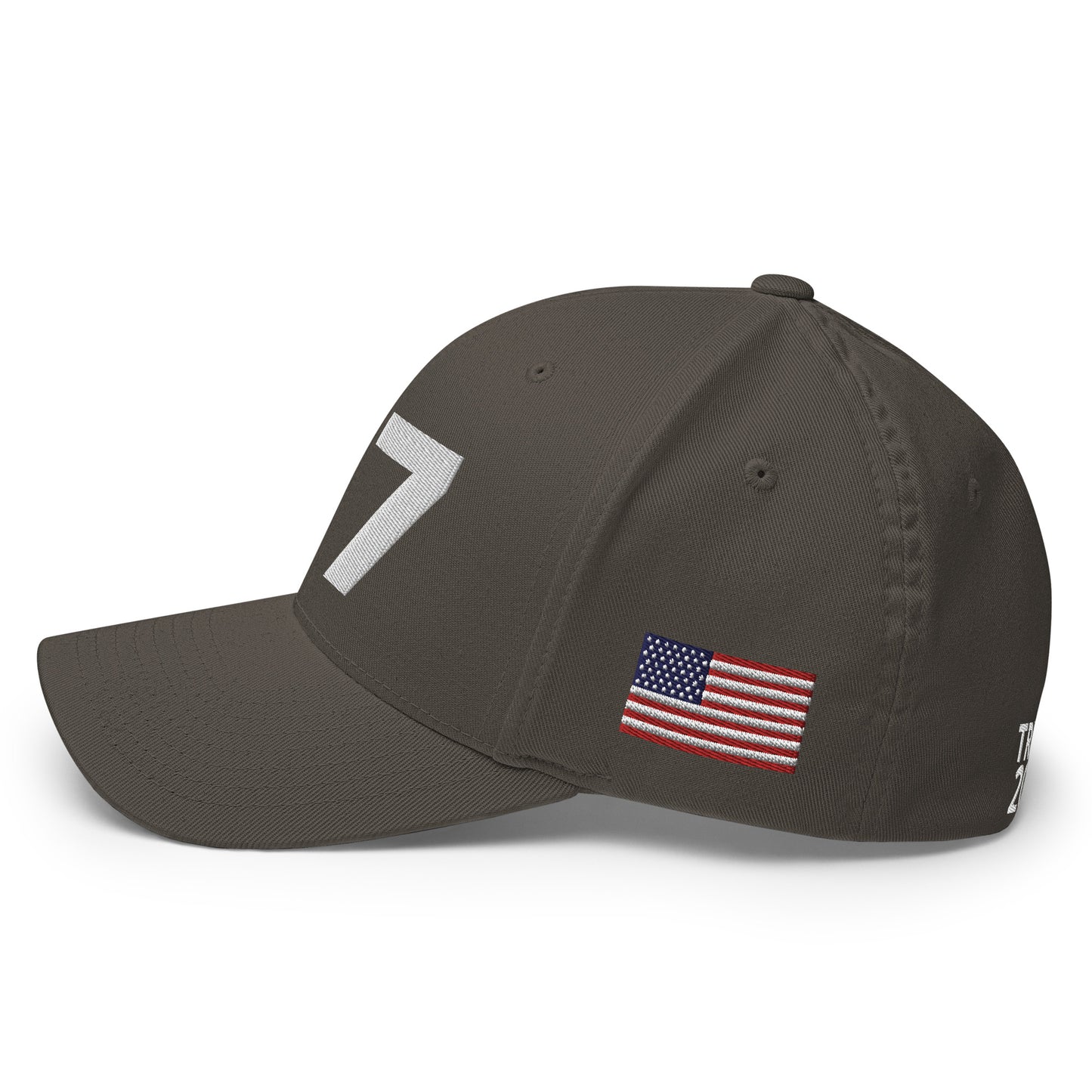 Deluxe Trump 2024 47 American Flag Fitted Structured Twill Cap