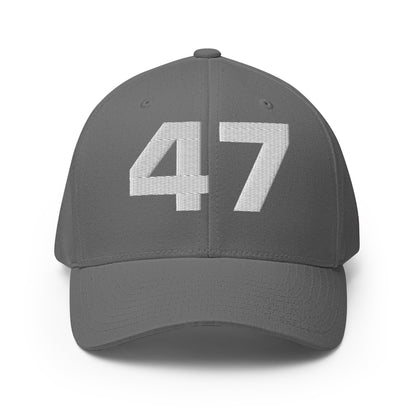 Deluxe Trump 2024 47 American Flag Fitted Structured Twill Cap