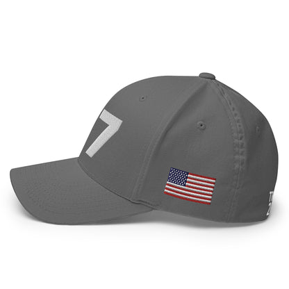Deluxe Trump 2024 47 American Flag Fitted Structured Twill Cap