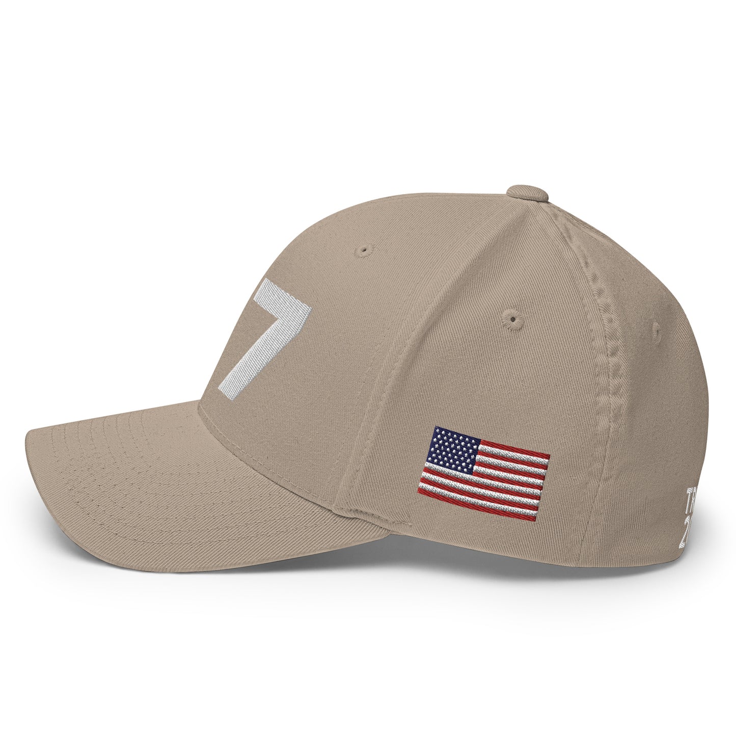 Deluxe Trump 2024 47 American Flag Fitted Structured Twill Cap