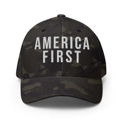 America First MAGA Structured Twill Cap
