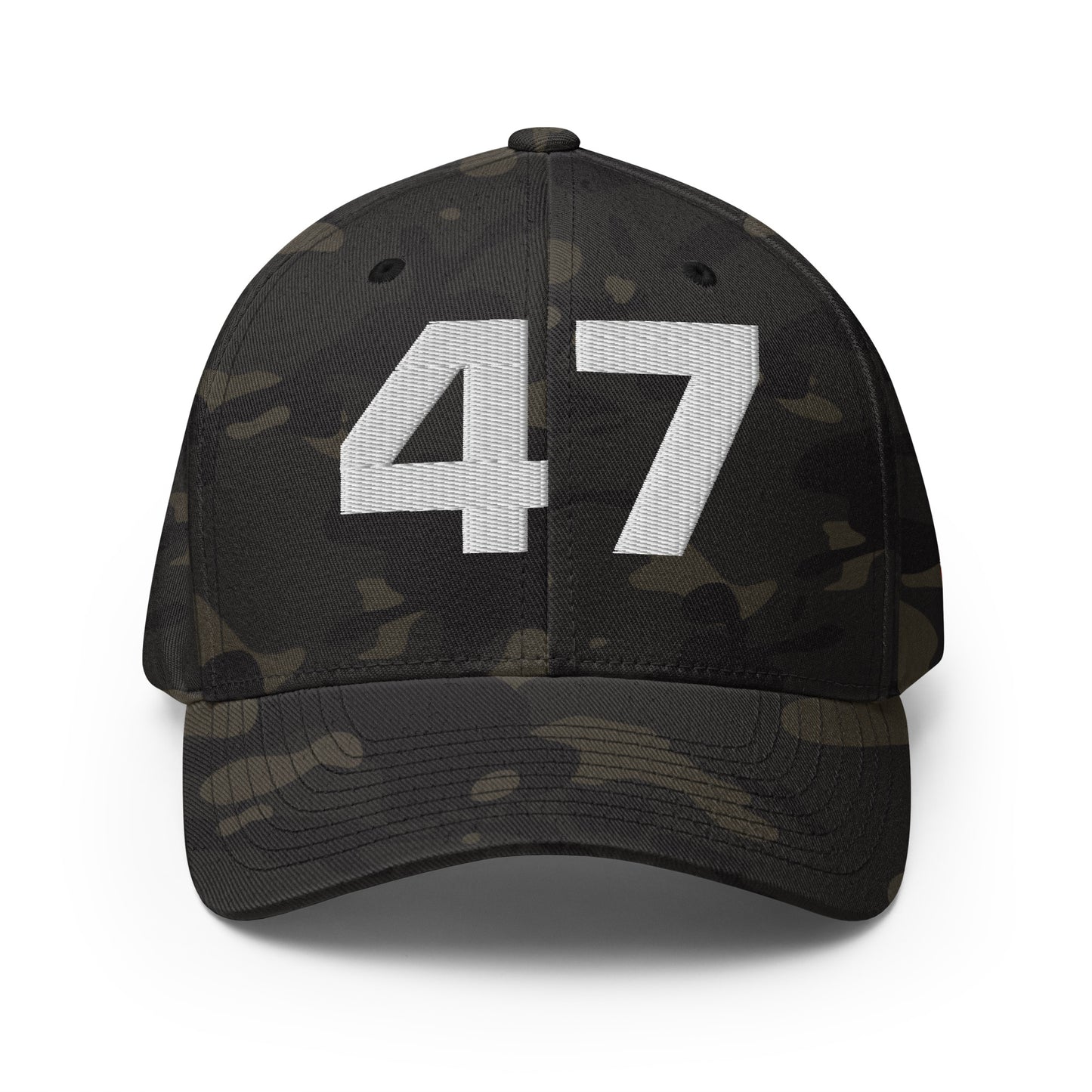 Deluxe Trump 2024 47 American Flag Fitted Structured Twill Cap