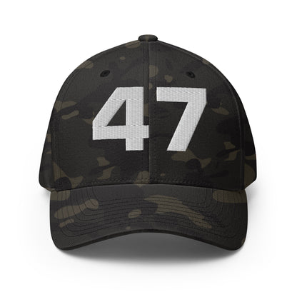 Deluxe Trump 2024 47 American Flag Fitted Structured Twill Cap