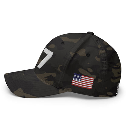 Deluxe Trump 2024 47 American Flag Fitted Structured Twill Cap