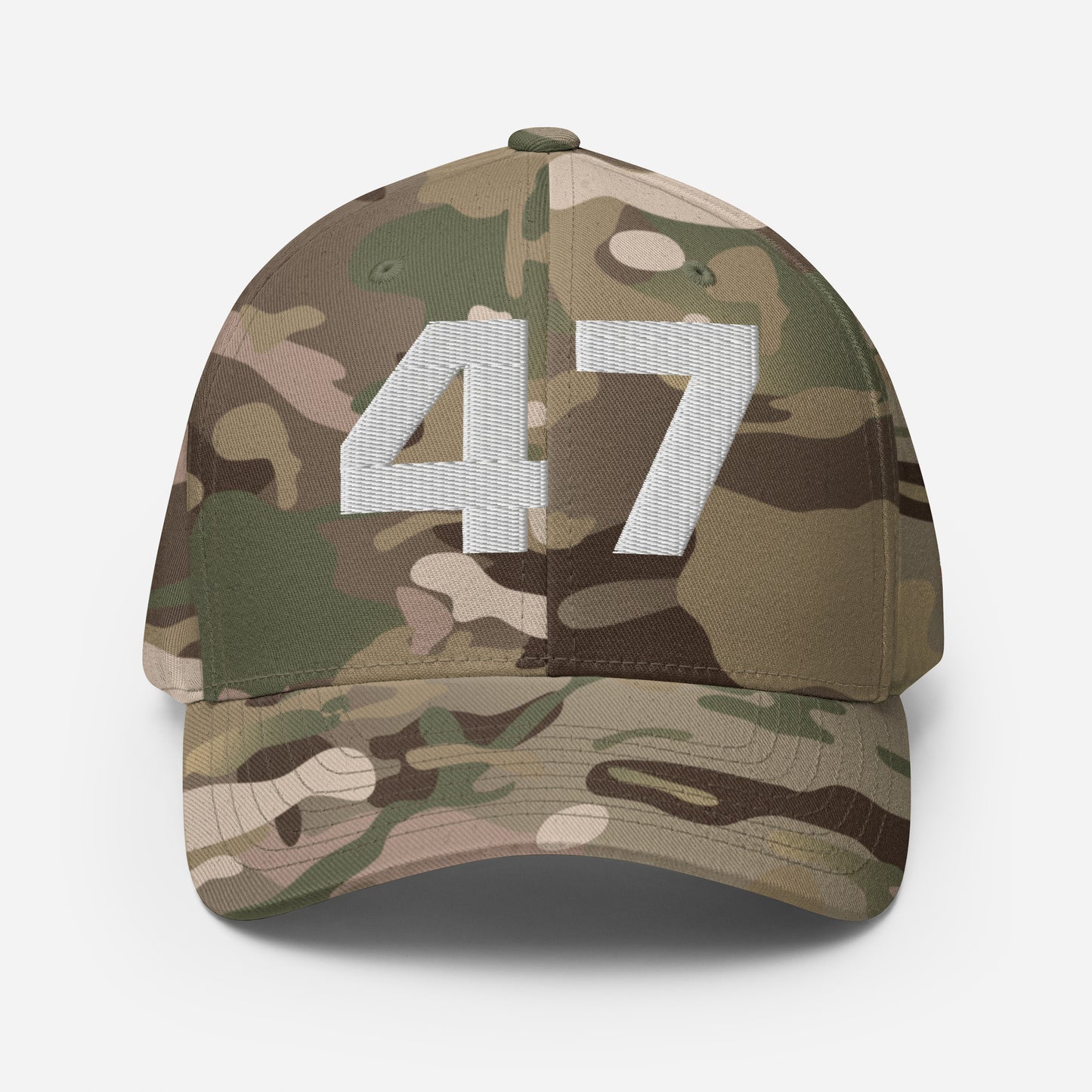 Deluxe Trump 2024 47 American Flag Fitted Structured Twill Cap