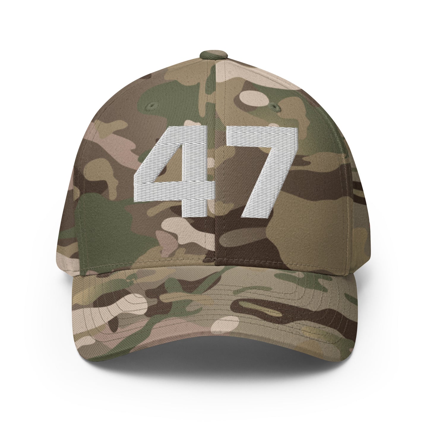 Deluxe Trump 2024 47 American Flag Fitted Structured Twill Cap