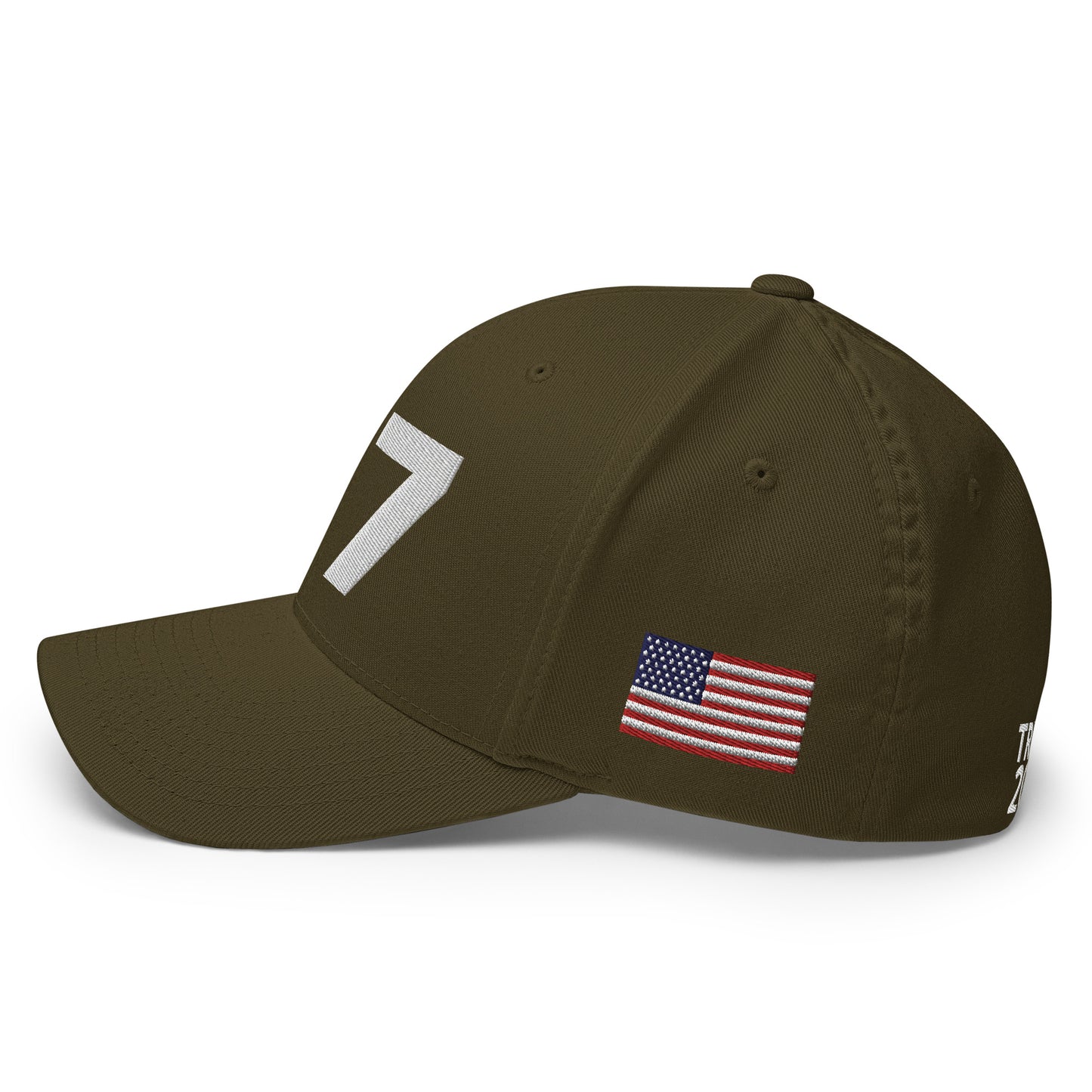 Deluxe Trump 2024 47 American Flag Fitted Structured Twill Cap