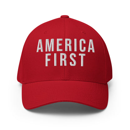 America First MAGA Structured Twill Cap