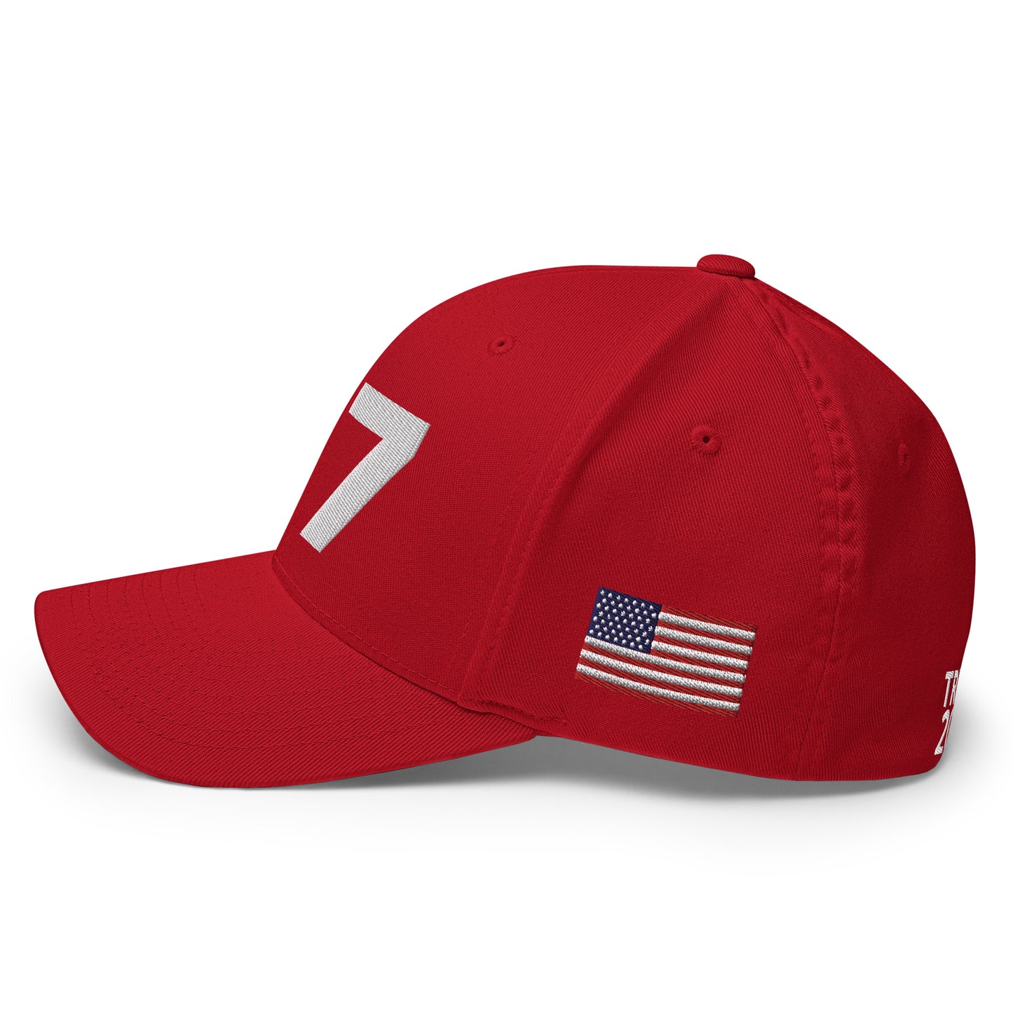 Deluxe Trump 2024 47 American Flag Fitted Structured Twill Cap