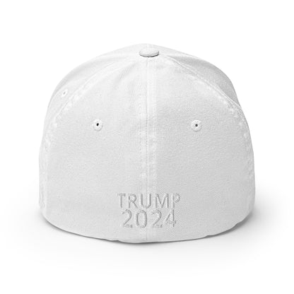 Deluxe Trump 2024 47 American Flag Fitted Structured Twill Cap