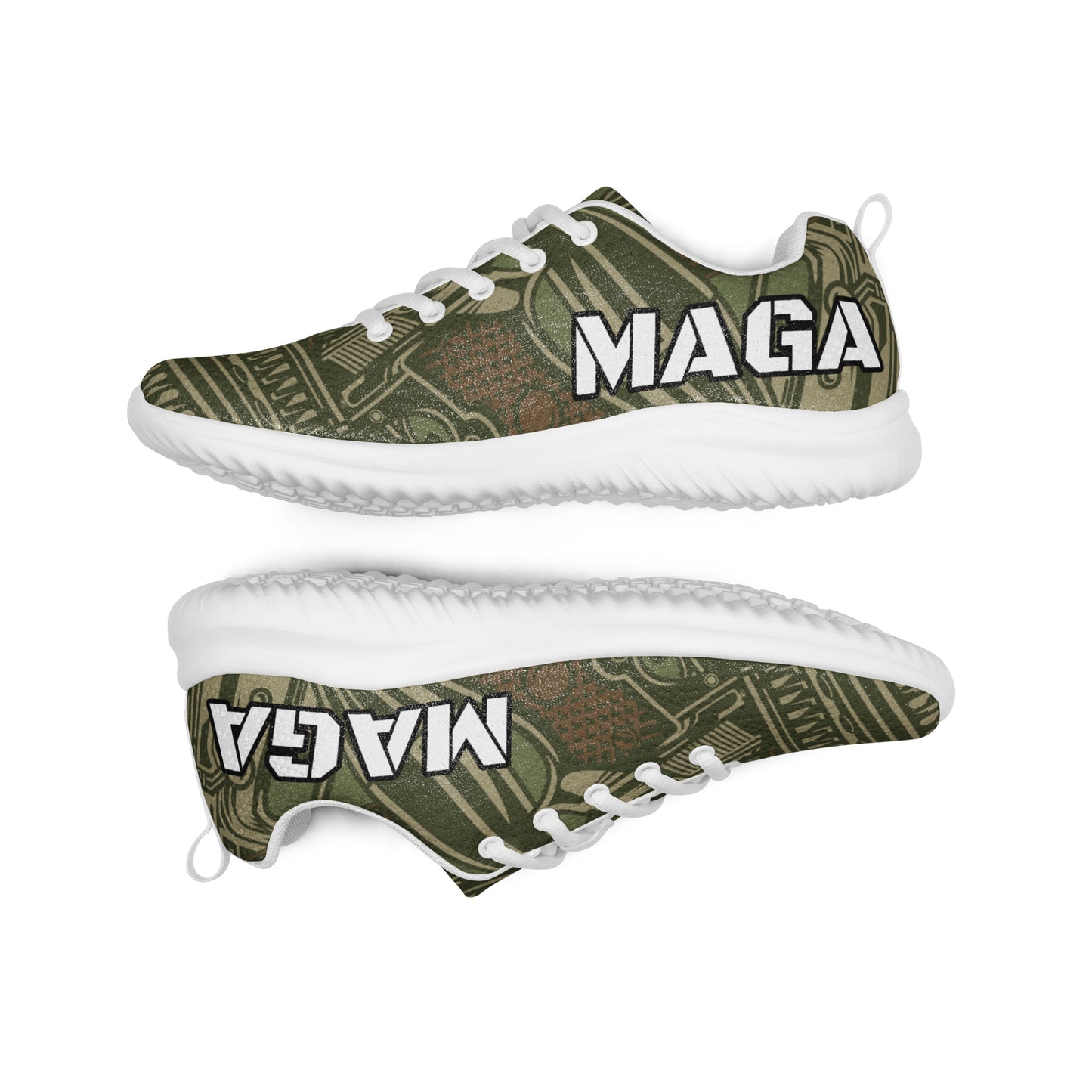 Trump Army Gun Camo MAGA Men’s athletic Sneaker shoes