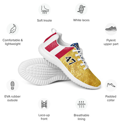Gold Trump 47 American Flag MAGA Men’s athletic shoes MAGAGA Store Exclusive