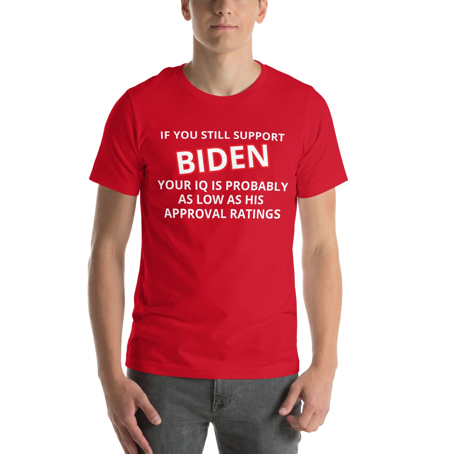 Wenn Sie Biden Funny T-Shirt unterstützen, wählen Sie Farbe und Größe