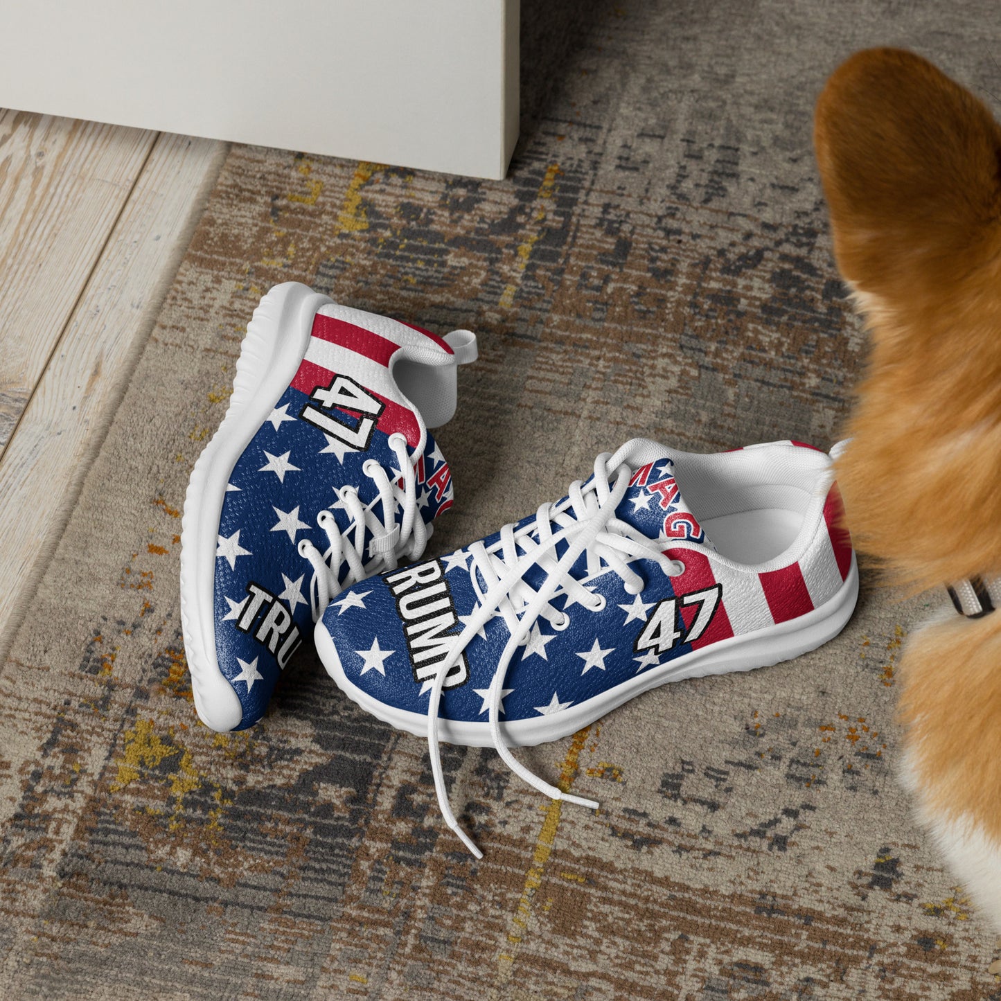 MAGA 47 Trump American Flag Women’s athletic sneaker shoes MAGAGA Store Exclusive