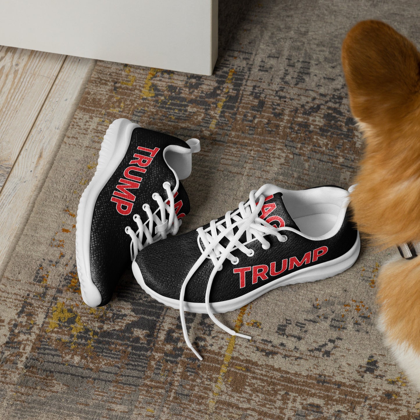 The Trump classics Black and red MAGA Women’s athletic sneaker shoes